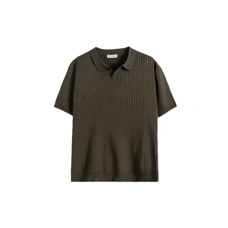 Casual Business Blended Synthetic Fabrics T Shirt-8