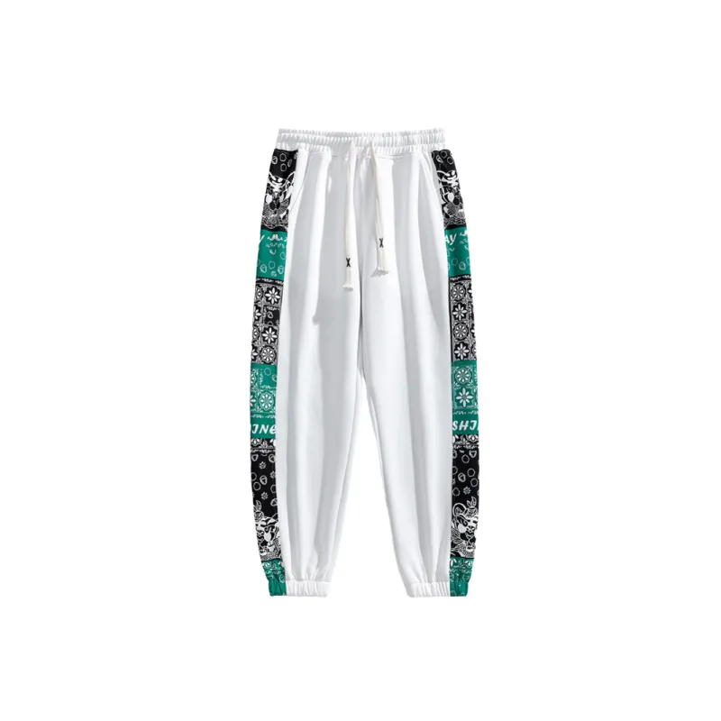 Fashionable Straight Leg Cotton Blended Fabric Casual Pants-0
