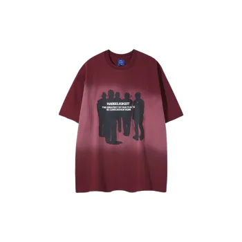 Retro Loose Cotton Blended Fabric T Shirt