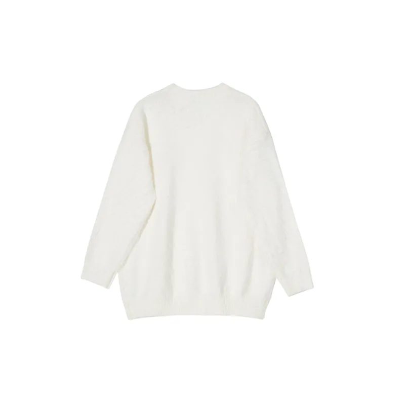 Loose Plain Sweater-3