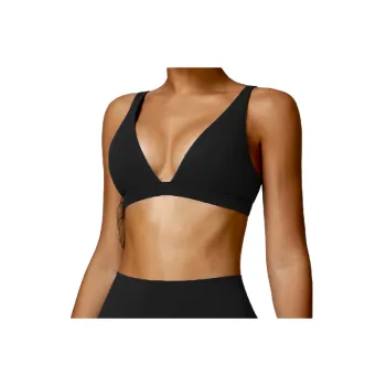 Sexy Plain Nylon Spandex Brushed Fabric Sports Underwear Women