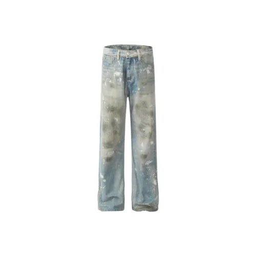 Fashionable Loose Straight Leg Jeans