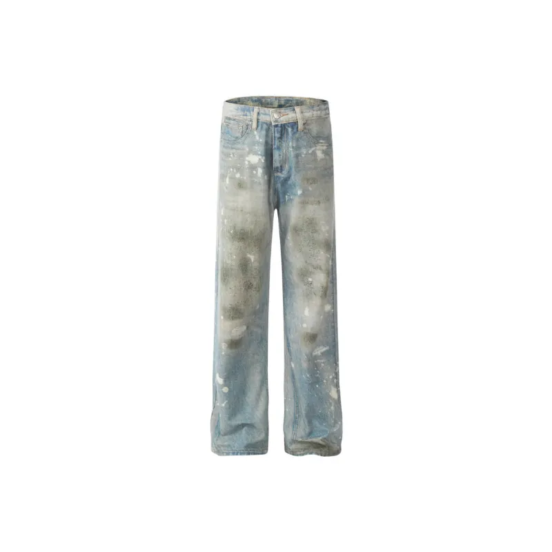 Fashionable Loose Straight Leg Jeans-0