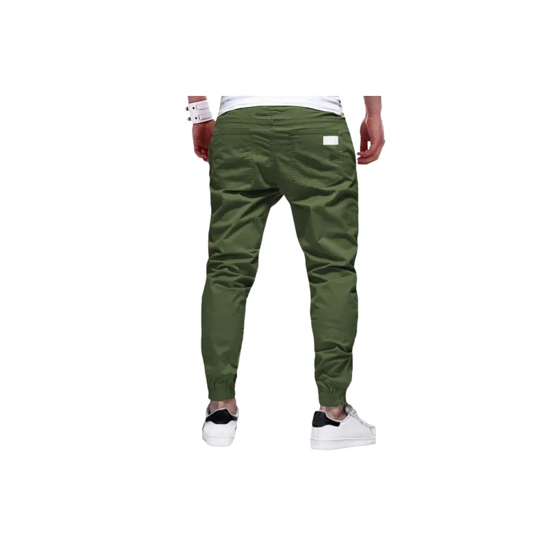 Loose Simple Cotton Blended Fabric Casual Pants-3