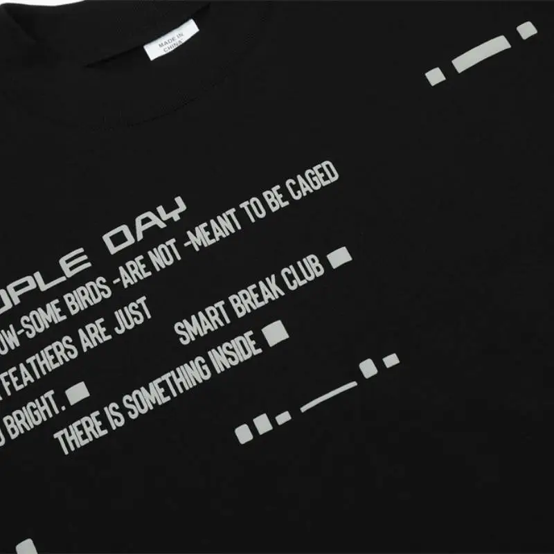 Casual Loose Print 100% Cotton T Shirt-5