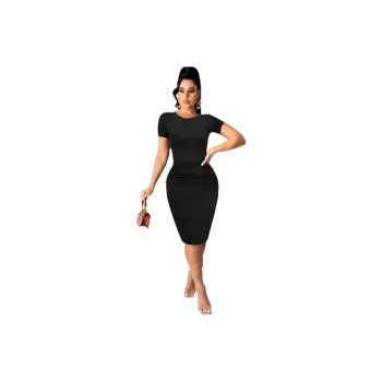 Fashionable Plain Bamboo Fiber Dress Women