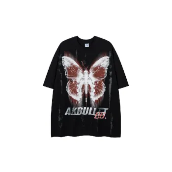 Trendy Butterfly Combed Cotton T-Shirt