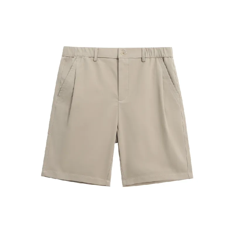 Business Simple Polyester Casual Shorts-6