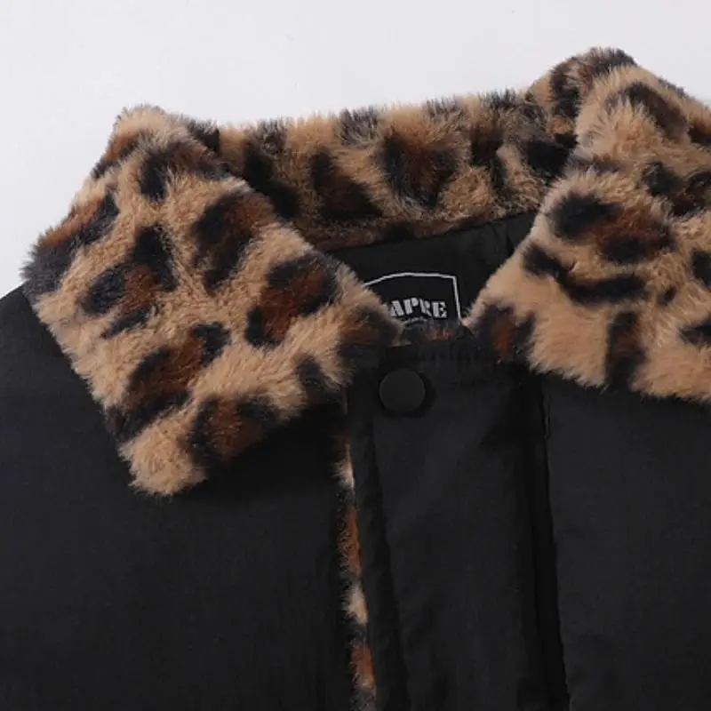 Retro Leopard Print Quilted Jacket-2
