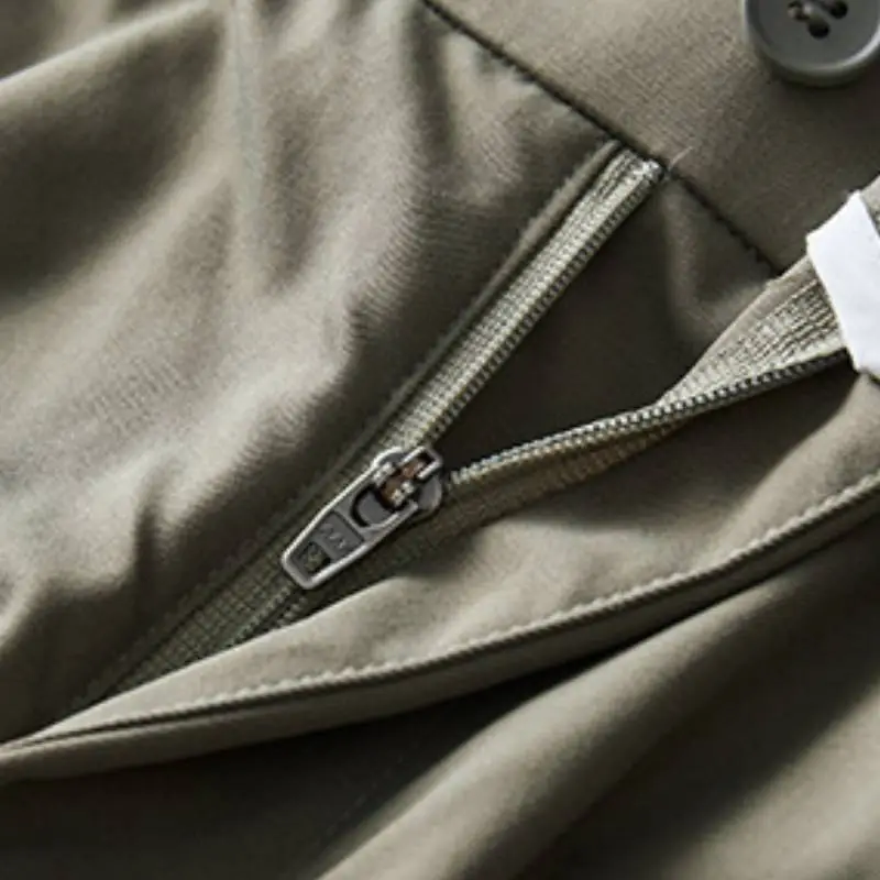 Casual Lightweight Blended Synthetic Fabrics Cargo Pants-6