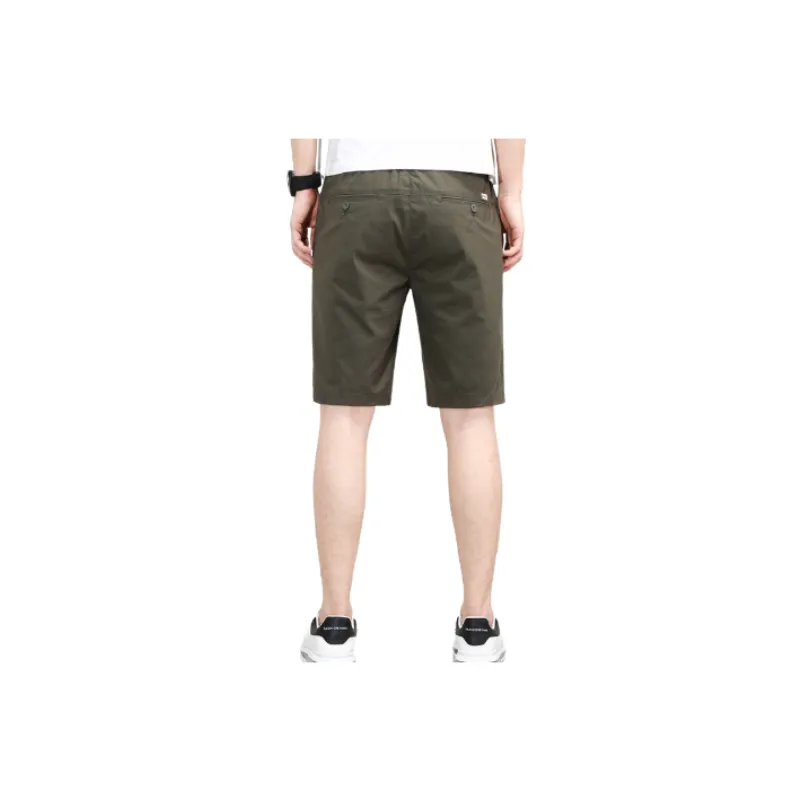 Simple Plain Cotton Casual Shorts Unisex-3
