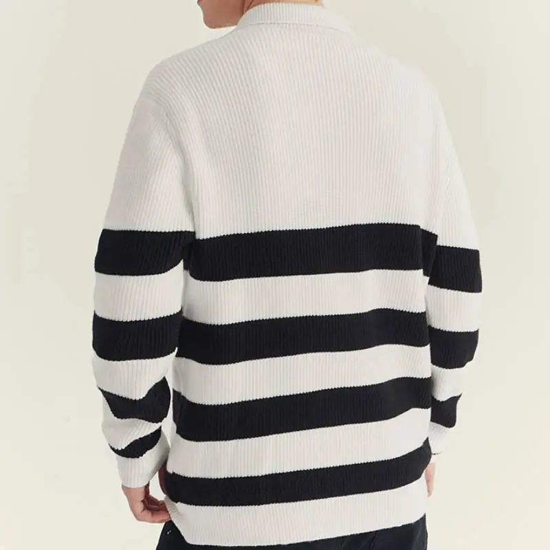 Fashionable Loose Long Sleeve Blended Synthetic Fabrics Sweater-2