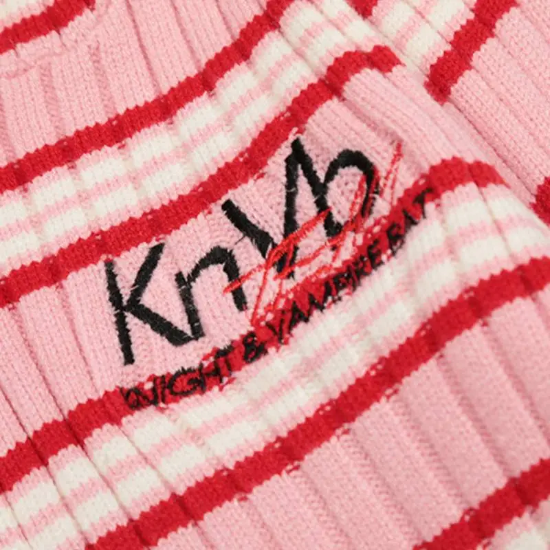 Vintage Striped Embroidered Knitwear-6