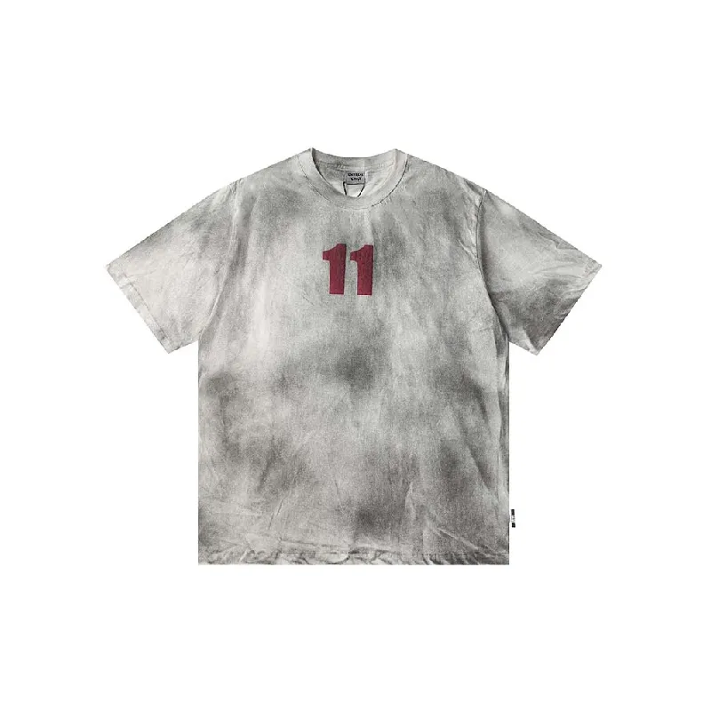 Retro Loose Cotton Blended Fabric T-Shirt-2