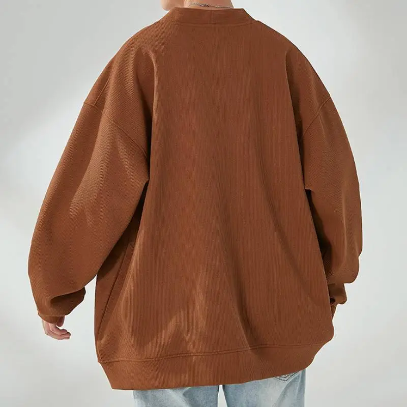 Casual Loose Wool Blend Fabric Knitwear-3