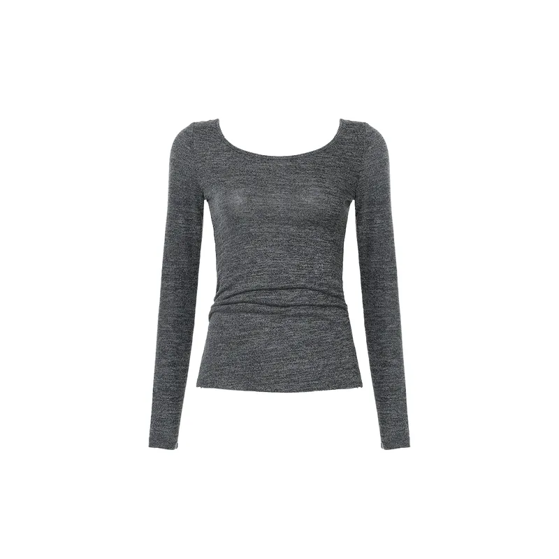 Casual Glamorous Knitted Fabric T Shirt-0