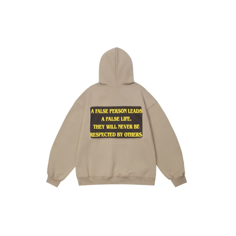 Heavy Thickened Terry Wear Letter Printed Hoodie-3