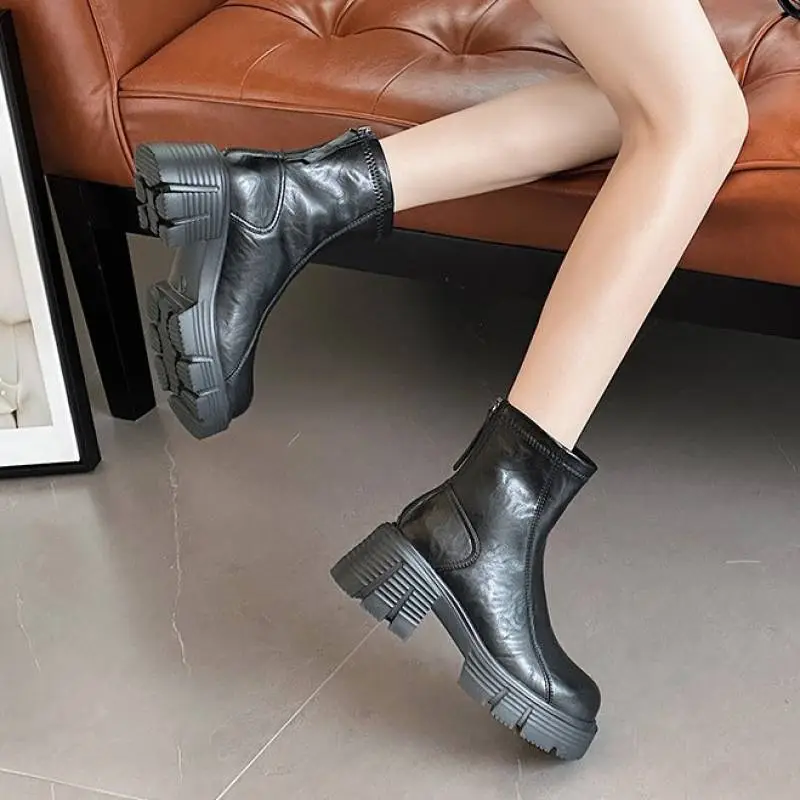 Retro Zipper Martin Boot-1
