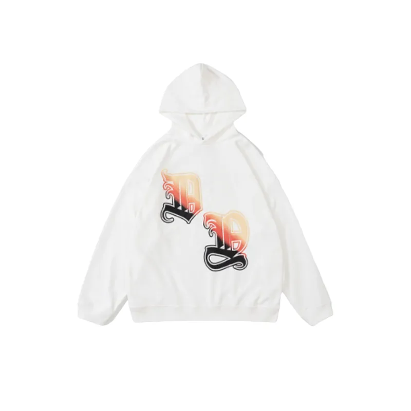 Gradient Print Vintage High Street Ins Hoodie-8
