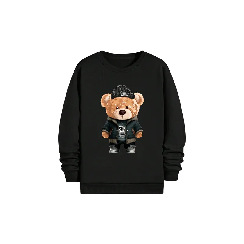 Fashionable Loose Terry Fabric Sweatshirt-0