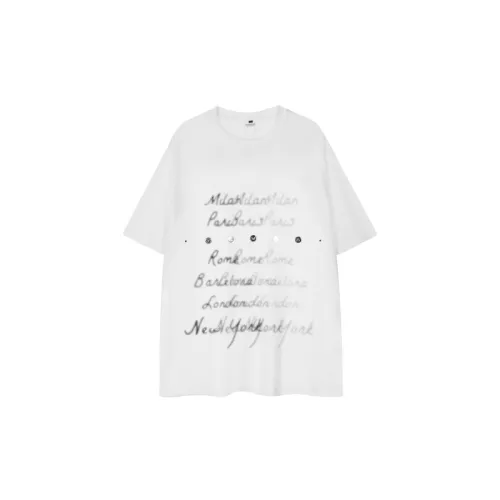Punk Alphabet Gradient Print T Shirt Rock Style
