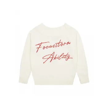 Retro Hip Hop Letter Acrylic Fibres Sweater Women