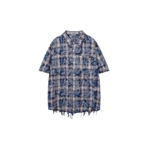 Washed Nostalgic Tassel Design Shirt