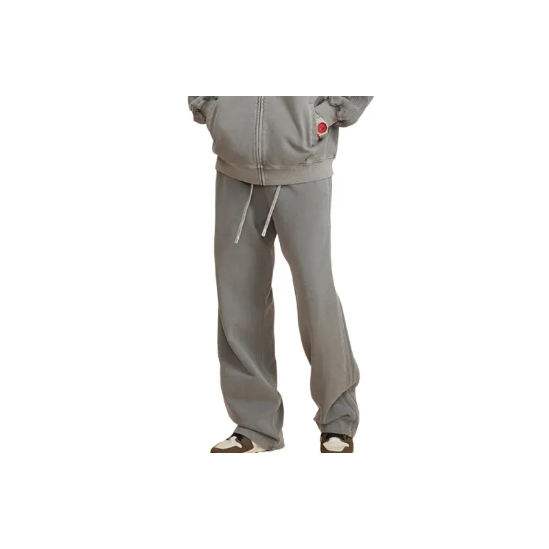 Fashion Washed Cotton Sports Pants-4