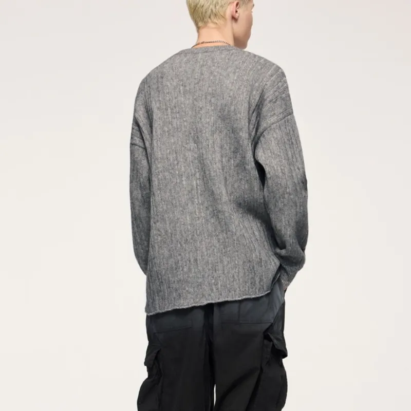 Fashion Loose Warm Plain Sweater-3