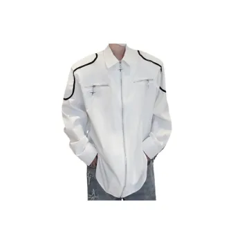 Contrast Color Long Sleeved Shirt