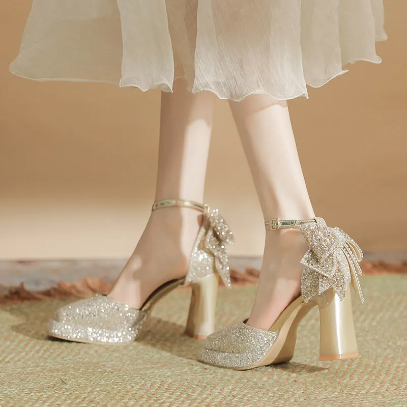 Fashionable Sequins High Heels-10