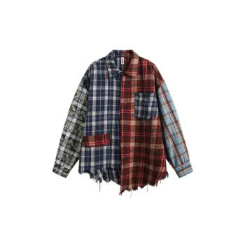 Fashion Contrast Color 100% Cotton Shirt