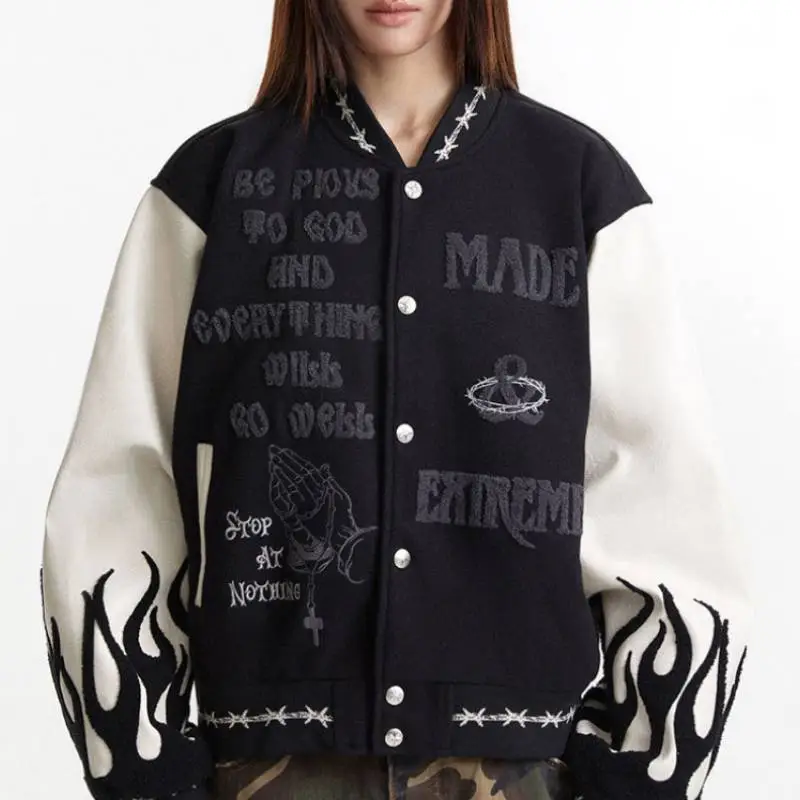 Casual Simple Baseball Jersey-6