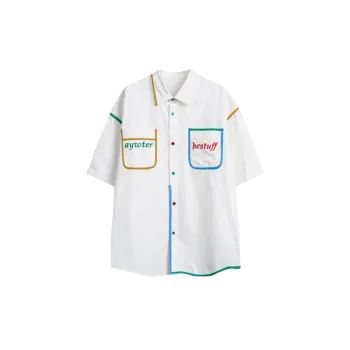 Trendy Pocket Loose Short Sleeved Shirt