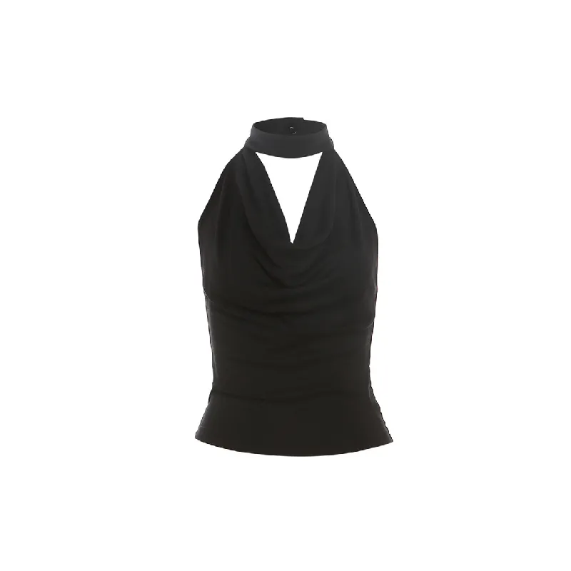 Fashionable Plain Polyester Vest Women-0