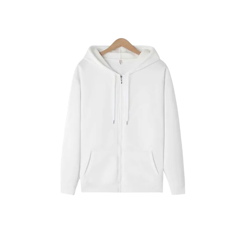 Fleece lined Cardigan Solid Color Hoodie-5