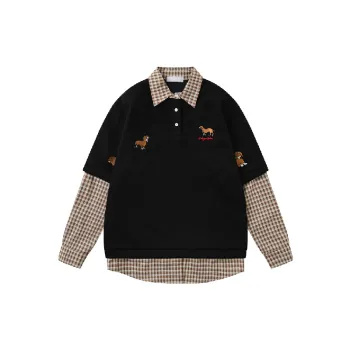 Simple Embroidery Cotton Sweatshirt