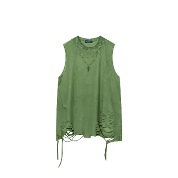 Retro Plain Cotton Vest