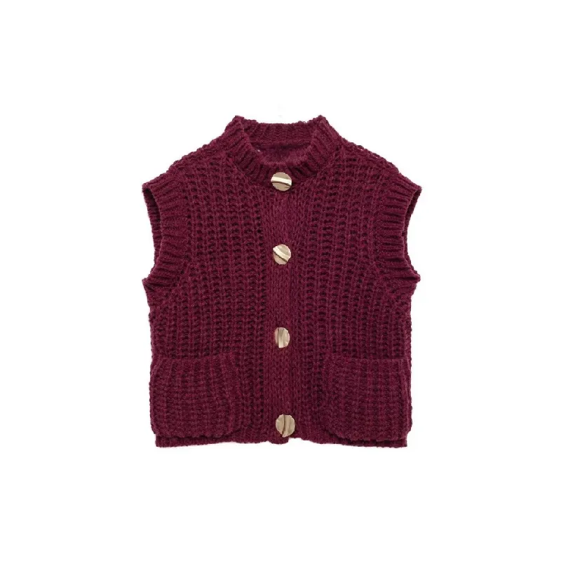 Glamorous Plain Polyester Vest-2