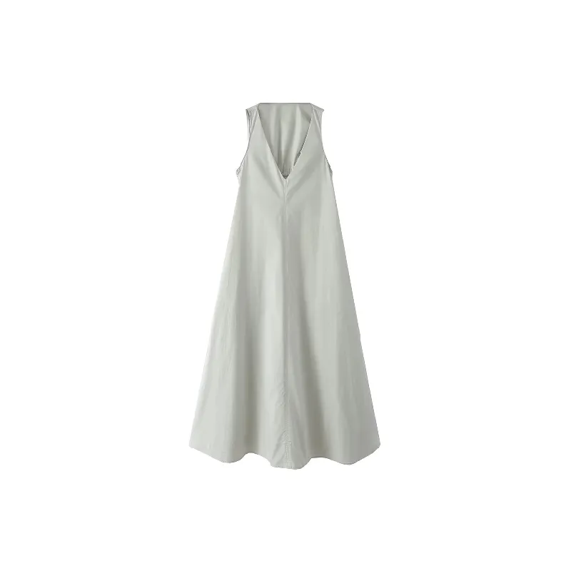 Basics Plain Polyester Dress Women-0