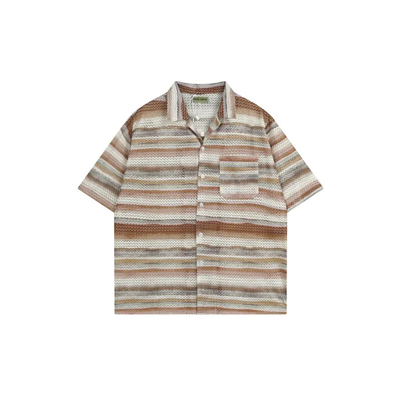 Loose Casual Mesh Hollow T  Shirt-0