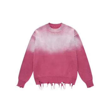 Retro Washed Crewneck Gradient Knit