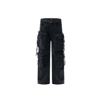 Loose Fashion Cotton Blended Fabric Cargo Pants