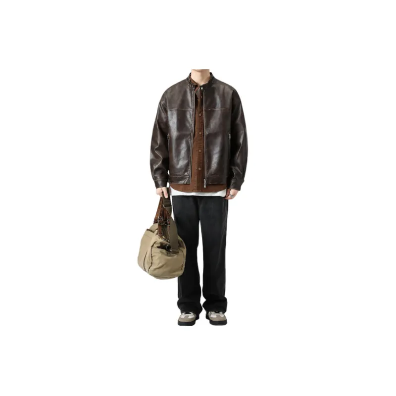 Cool Loose PU Leather Jacket-2