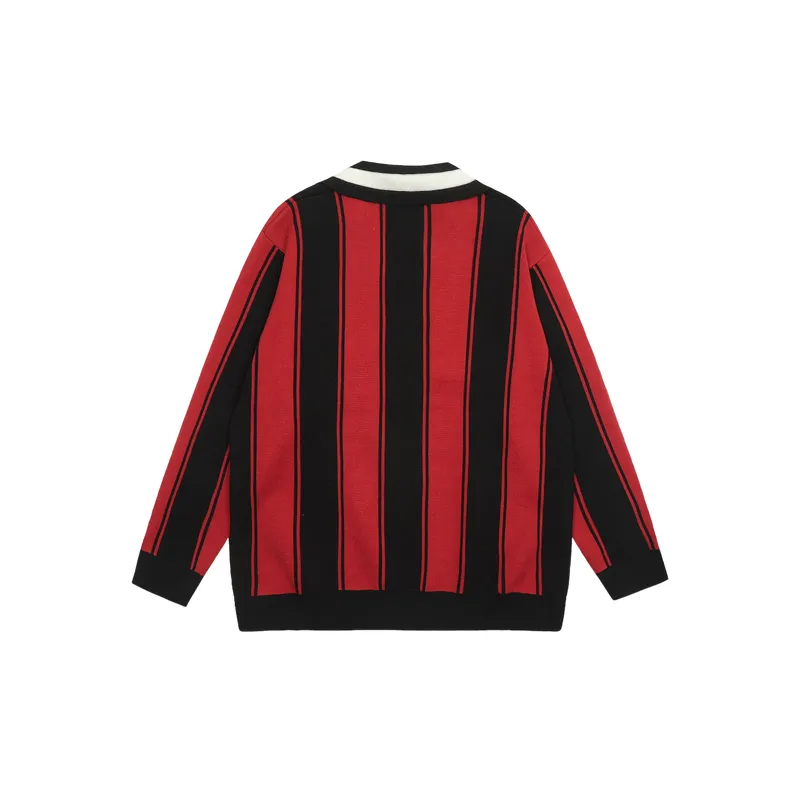 Retro Striped Cotton Blended Fabric Sweater-5