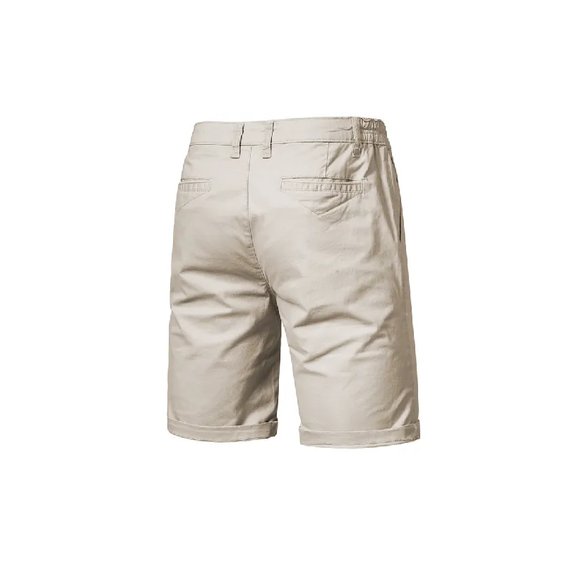 Simple Plain Cotton Casual Shorts Unisex-5