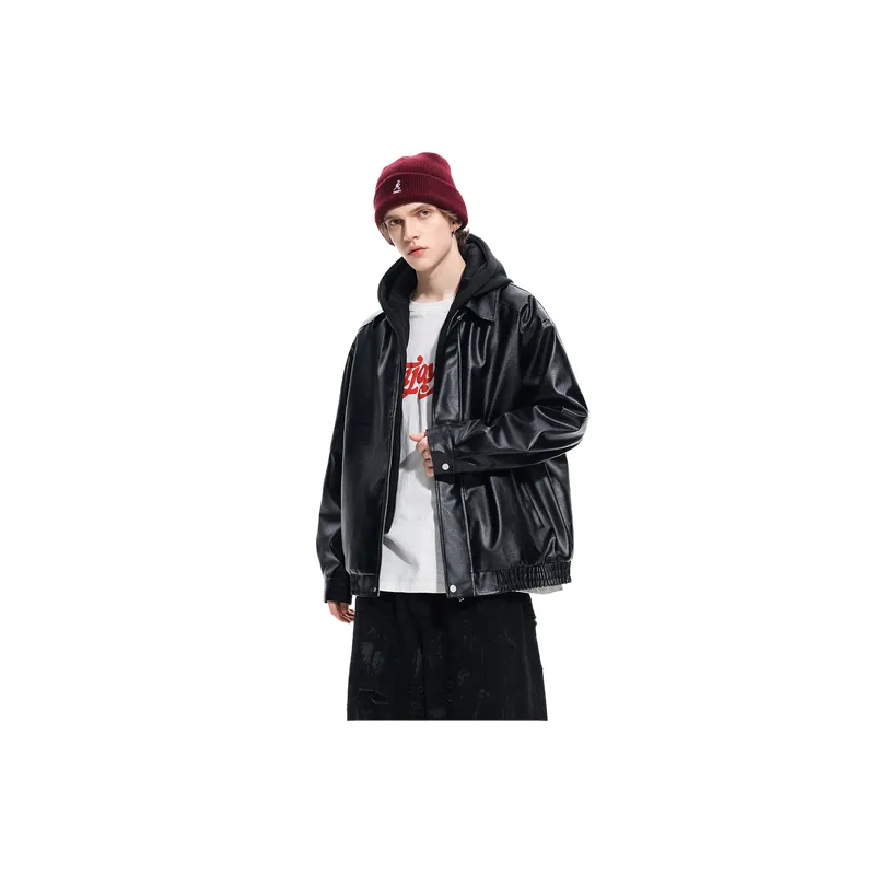 Retro Distress PU Jacket-7