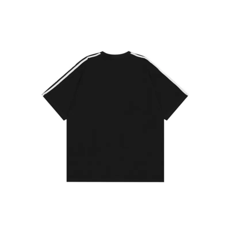 Loose Round Neck Print T Shirt-3
