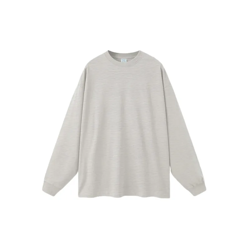 Plain Loose 100% Cotton Sweatshirt-0