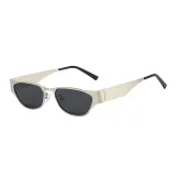 Silver Frame with Black Gray Lens